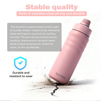 Bouteille d'eau isotherme sous vide en acier inoxydable 24 oz avec couvercle rabattable, anti-fuite, personnalisable avec logo, couleurs assorties – Meilleures ventes