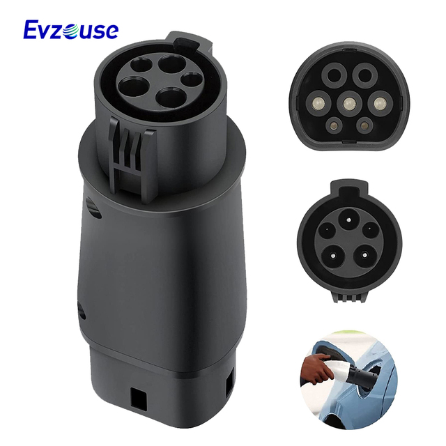 Evzouse Type2 to J1772 Electric Car Charging Converter Male Type1 to Type2 Ev Charger Adapter Female Type 2 to Type 1 Ev Adapter