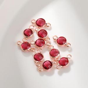 Gül altın renk kaplama cam bağlayıcı takı yapımı için pirinç 1/1 döngü seçim için daha fazla renk 1651675 - Product Image 5