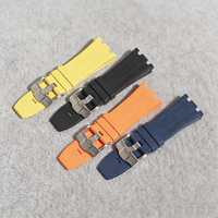 Jettda 28mm Kompatibel mit AP 15500/15400/26331 FKM Gummi-Uhrenarmband Gummi-Handgelenksband Sport-Taucherarmband Uhrenband
