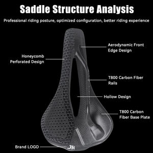 <span class=keywords><strong>Selle</strong></span> de vélo JIELIE en nylon/carbone, impression 3D, service de personnalisation de marque, OEM ODM, coussin de <span class=keywords><strong>selle</strong></span> creux en fibre de carbone - Product Image 5