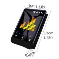 Lecteur MP3 MB27 2022 avec écran couleur de 1,8 pouce pour radio FM, enregistrement, livre électronique, extension par carte TF, 26 langues, sport, marche, USB