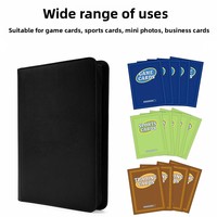 Porte-cartes en PU texturé diamant, album de cartes à 4/9/12/16 poches, pochette zippée pour cartes, porte-cartes de visite, sac de rangement pour cartes