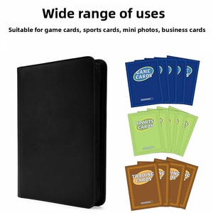Porte-cartes en PU à texture diamant, album à 9 pochettes, sac à fermeture éclair pour cartes, porte-cartes <span class=keywords><strong>Pokemon</strong></span>, sac de rangement pour cartes de visite - Product Image 5