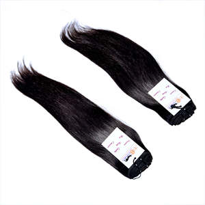 Cheveux humains indiens vierges 100% naturels, bruts, à double trame, cuticules alignées, lisses, pour extensions de cheveux – Fournisseurs - Product Image 1