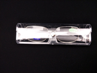 Étui à lunettes transparent rigide de couleur unie, ultra-léger, petite taille, pour lunettes de myopie et de lecture, unisexe