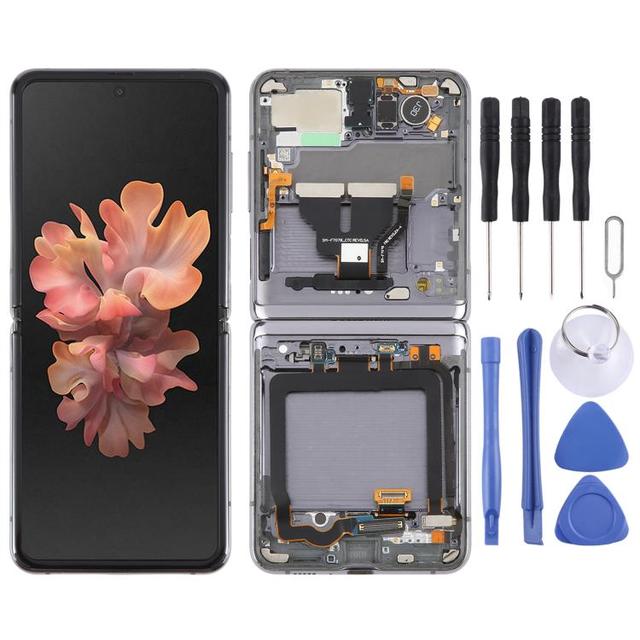 Original LCD Screen Digitizer Full Assembly with Frame for Samsung Z Flip SM-F707