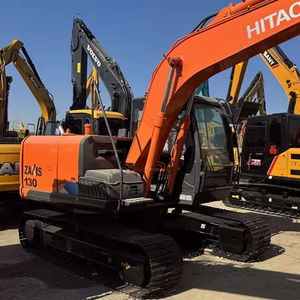 Excavatrice sur chenilles hydraulique Hitachi ZX130 d'occasion, 13 tonnes, moteur d'origine japonais, boîte de vitesses, PLC, faible nombre d'heures de travail, exploitation agricole, foresterie - Product Image 1