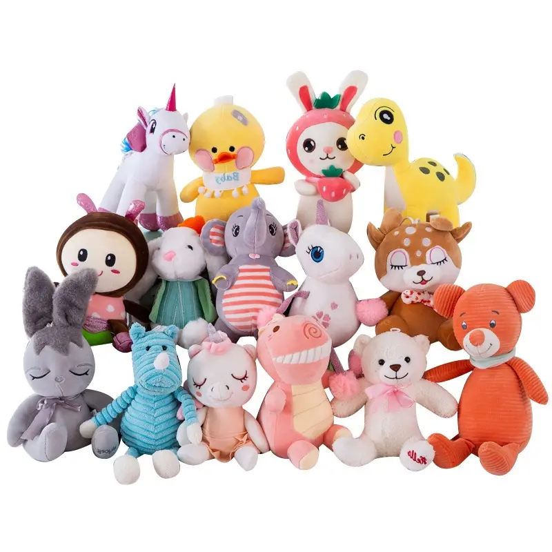 Wholesale cheap super soft cute funny drawing toys stuffed animal toys for claw machine plush