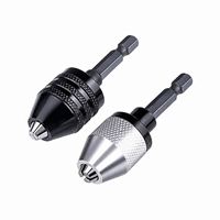 Mini-mandrin de perçage sans clé 0,3-8 mm avec queue hexagonale de 1/4 po et queue ronde, adaptateur de changement rapide pour visseuse à chocs et perceuse