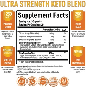 Bhb Keto แคปซูลอาหารแอปเปิ้ลไซเดอร์น้ำส้มสายชูวิตามินดีท๊อกซ์ทำความสะอาดยาลดความอ้วน - Product Image 2