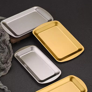 Yurtrain coreano <span class=keywords><strong>piatto</strong></span> <span class=keywords><strong>rettangolare</strong></span> in acciaio inox <span class=keywords><strong>piatto</strong></span> da Barbecue dorato con fondo <span class=keywords><strong>piatto</strong></span> <span class=keywords><strong>piatto</strong></span> fondo <span class=keywords><strong>piatto</strong></span> satinato tecnica - Product Image 4
