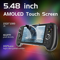 Console de jeu portable Anbernic RG556 certifiée CE RoHS, écran tactile AMOLED 5,5 pouces T820, 128 Go, 4400 jeux