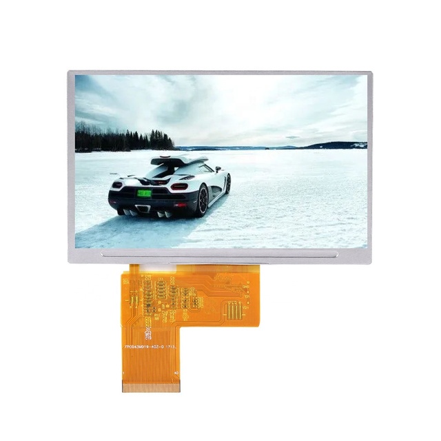 OEM 40 Pin 5 Inch HD 800x480 TN Panel 430 Cd/m Brightness TFT LCD Display with RGB Interface and HX8264 Driver IC