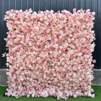 Realistiche Kunstzijde Bloemenwand 8ft Bruiloft Fotoachtergrond voor Hotels & School Evenementen - Groothandel 5D Bloemendesign