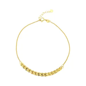 pulseira de ouro peso leve Suppliers-Pulseira de ouro, pulseira da moda 18k de ouro genuíno, barato, design novo, peso leve, pulseira de ouro amarelo
