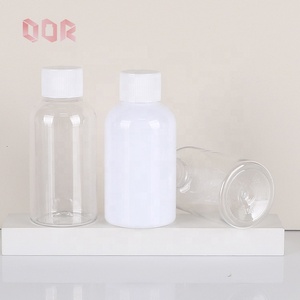 PET transparente 200cc suplemento botella de cápsula de salud con tapa de rosca de color personalizado - Product Image 3