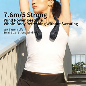 Ventilador portátil recargable por USB con batería, plegable, de mano, para exteriores, con pantalla digital - Product Image 3
