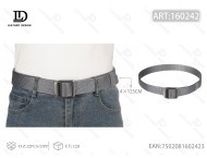 Cintura Intrecciata da Uomo con Fibbia in Lega 4.0cm 125cm Grigia Cinture Metalliche - Product Image 3