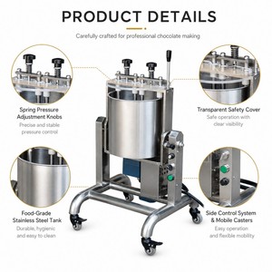 Machine de traitement du cacao à chaud, mélangeur de chocolat, broyeur de fèves de cacao pour usine - Product Image 3
