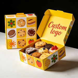 Boîte de présentation personnalisée en kraft à compartiments pour traiteur, pour churros, pain, gâteaux, desserts, muffins, friandises, biscuits et autres friandises - Product Image 1