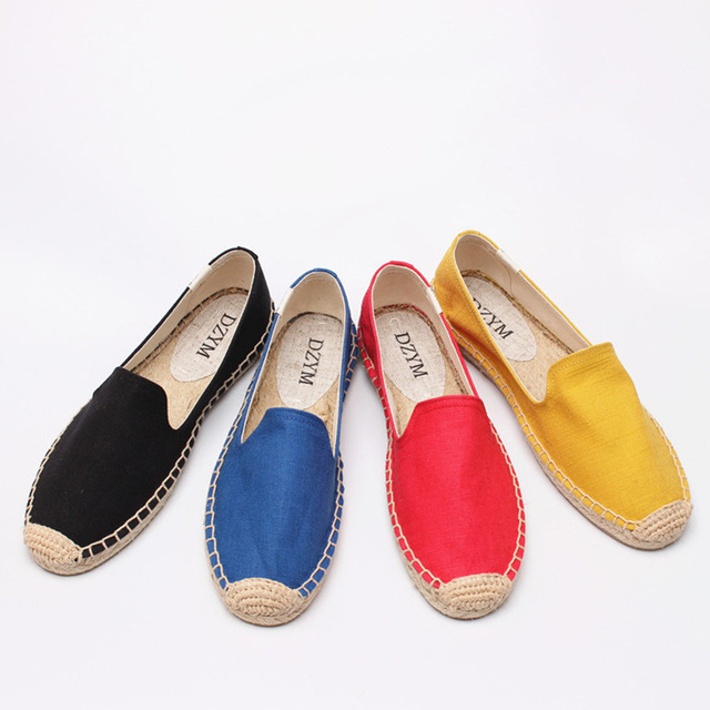 2025 New Selling Single Color Espadrilles Womens Breathable Flat Casual Espadrilles for Men and Lady