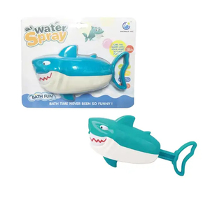 โรงงาน BPA ฟรีแม่พิมพ์ฟรีพลาสติกเป็ดสีเหลืองฉลามสีฟ้าสัตว์สเปรย์น้ําฟองอ่างอาบน้ําซิลิโคนของเล่นอาบน้ําเด็ก - Product Image 3