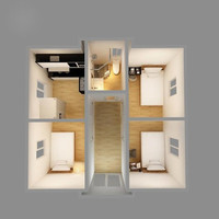 Maison conteneur modulaire préfabriquée robuste à double aile extensible pour logement de chantier à déploiement rapide