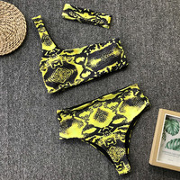Traje de Baño de Dos Piezas con Volantes a Rayas para Adolescentes, Bikini Sexy para Chicas