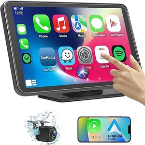 Autoradio wireless compatibile <span class=keywords><strong>con</strong></span> Apple CarPlay e Android <span class=keywords><strong>Auto</strong></span>, touchscreen portatile <span class=keywords><strong>Bluetooth</strong></span> CarPlay da 7 pollici, telecamera di retromarcia - Product Image 1