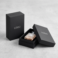 Boîte cadeau de parfum haut de gamme, boîte cadeau en carton personnalisée, couvercle et base, insert en papier avec doublure en mousse EVA, boîte rigide
