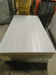 Tiêu Chuẩn Cao Chống Cháy Ngọn Lửa Chống Cháy Rock Len Bánh Sandwich Bảng Điều Khiển Màu Thép Roof Bảng Điều Chỉnh Cho Khách Sạn Bên Ngoài Bức Tường Phòng Lạnh - Product Image 5