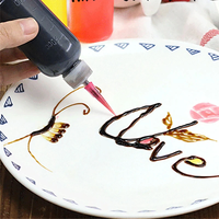 Crème Confiture Peinture Squeeze Bouteilles avec 7 Buses Gâteau Décor Cuisson Pâtisserie 50ML Bouteille Dessin Pâtisserie Outils Cuisine Accessoires