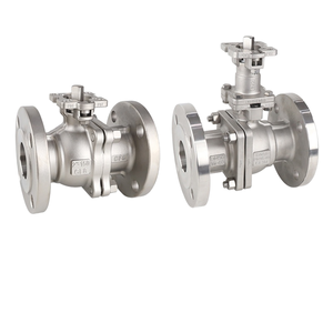 GB 304 Stainless Steel Manual Reset Handle Fixed Flange Ball Valve Low/High Platform American Standard Flange for Water Media - Product Image 1
