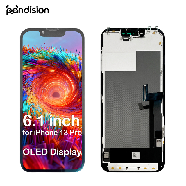 Pandision LCD Digitizer Assembly for 13 Pro OLED 6.1inch Screen Replacement 1-Year Mobile Phone Repair Parts 700-900 Nit