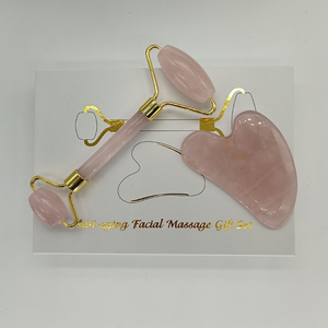 Natural <b>Jade</b> Powder Crystal <b>Roller</b> Rose Quartz Guasha Stone - Product Image 6