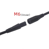 Connecteur M6 pour trottinette électrique d'extérieur, câble d'alimentation étanche à 2 broches, connecteur mâle-femelle à souder