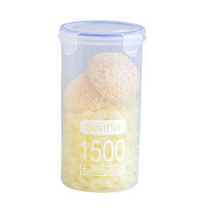 Pots en plastique transparents 800ml, pour bonbons, épices au <span class=keywords><strong>miel</strong></span>, aliments à large bouche, avec couvercle, bon marché, 50 pièces - Product Image 6