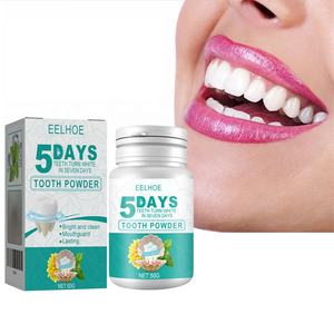 EELHOE 50g 5 jours <span class=keywords><strong>de</strong></span> poudre pour <span class=keywords><strong>dents</strong></span> nettoyage des <span class=keywords><strong>dents</strong></span> éclaircissant rafraîchissant poudre pour soins bucco-dentaires - Product Image 1