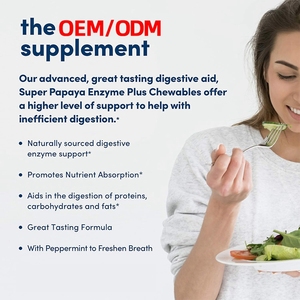 90 đếm siêu Enzyme đu đủ cộng với Viên nhai hương vị đu đủ tự nhiên thúc đẩy tiêu hóa & hấp thụ chất dinh dưỡng - Product Image 3