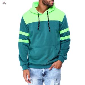 Sudadera con capucha de lana de bloque de color unisex, sudaderas de punto con mangas raglán bordadas, características antiarrugas antiretráctiles, diseño en blanco - Product Image 1