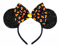 Usine personnalisée Mickey oreilles bandeaux Sequin bandeau de cheveux accessoires pour femmes filles Cosplay fête, Sequin souris oreilles bandeau