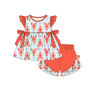 GSSO3002 CUSTOM Little Active Girl, tenue rose vif à imprimé léopard, vente en gros pour enfants, ensemble sans manches pour fille, enfant - Product Image 4