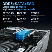 XFUSION Intel Xeon Ölçeklenebilir İşlemciler 5288V7 Kurumsal Sınıf 4U Raf Sunucusu Yüksek Performanslı Veri Merkezi (Stokta 32 DDR5 için)