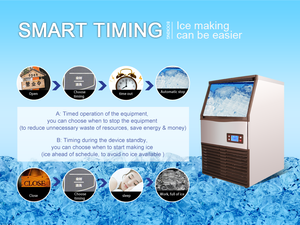 Machine à glaçons commerciale <span class=keywords><strong>GSE</strong></span> 23KG/24H pour restaurant, petite machine à glaçons carrés 220V/50HZ, réfrigérant R290/R404a, garantie 1 an - Product Image 2