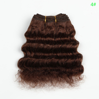 Rambut Sintetis Serat Protein Single Weft untuk Boneka Blythe - Gaya Jerry Curl Deep Wave Kepadatan 200% Lembut untuk Kerajinan Boneka