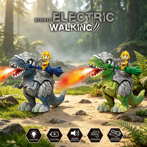 Juguete de Dinosaurio Eléctrico Mecánico con Función de Pulverización, Caminata, Sonido de Rugido, Efecto de Luz, Juego de Disparos, Juguete de Animal para Niños - Product Image 2