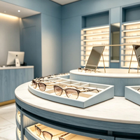 Vitrines d'exposition LED sur mesure pour lunettes de mode ; Vitrines de haute qualité, durables