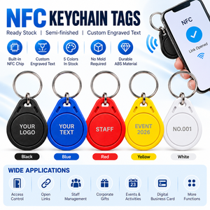 Llaveros NFC en Stock, 5 Colores, Llaveros RFID Semiterminados con Texto Grabado Personalizado para Eventos Corporativos y Control de Acceso - Product Image 3