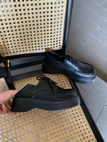 Chaussures décontractées tendance pour femmes 2026 : Mocassins à lacets à semelle épaisse, bout rond, plateforme, style Derby – Vente en gros OEM/ODM, logo personnalisé